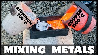 Mixing Molten Metals Together  Cast Iron Casting  Copper  Bronze  ASMR Metal Melting  BigStackD [upl. by Heisser808]