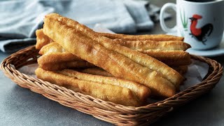 6 Ingredient Youtiao Recipe Chinese Crullers  油条  油炸粿 [upl. by Farlay]