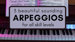 3 Beautiful Piano Arpeggio patterns for MANY GENRES [upl. by Eimmelc582]