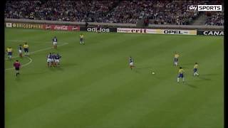 Roberto Carlos Incredible Free Kick France 1997 Sky Sports English Commentary HD [upl. by Haleak]