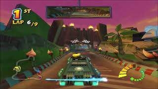 Crash Tag Team Racing Tiki Turbo 9 Laps Cortex Part 1 [upl. by Dilahk]