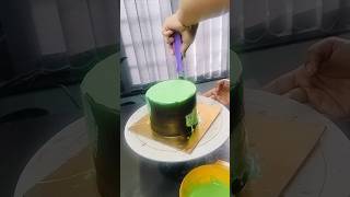 Coloured chocolate ganache 🎂 subscribe for more cake tutorials 👍🏻thehomebakerypune ganachecake [upl. by Euqinahs]