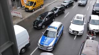 “Bitte fahren Sie nach vorne und bilden eine Rettungsgasse Vielen Dank“ FuStW Polizei Stuttgart [upl. by Eniahs]