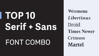 10 Font Combinations of Serif and Sans  Font Pairing for Web UI Design [upl. by Norvun]