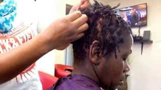 Rat tail comb twist out styling process [upl. by Dragelin]