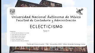 Eclecticismo [upl. by Lawley]