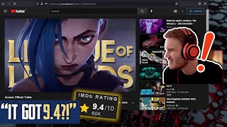 Chat Forced PewDiePie to Watch Arcane Reaction [upl. by Faunie309]