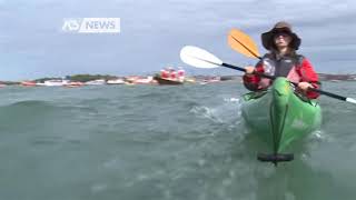 VOGALONGA UOMINI DA RECORD AL VIA  A3 NEWS Venezia 08062019 [upl. by Annaiel]