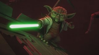 Star Wars The Clone Wars  Yoda amp Anakin vs Dooku amp Sidious 1080p [upl. by Airdnaed]