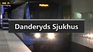 Danderyds Sjukhus Tunnelbanestation med tåg [upl. by Roseline976]