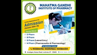 Mahatma Gandhi Institute of Pharmacy Lucknow lucknow pharmacydegree viralvideo aktu dpharma [upl. by Brockwell522]