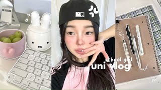 PRODUCTIVE UNI VLOG🐄 Studying on campus phone unboxing football game etc [upl. by Pattani]