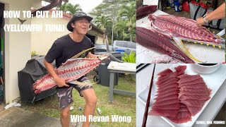 HOW TO CUTPROCESS AHI YELLOWFIN TUNA [upl. by Qifahs293]