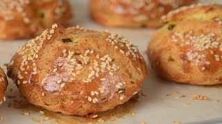 Gougères French Cheese Puffs Recipe Demonstration  Joyofbakingcom [upl. by Nagaek]