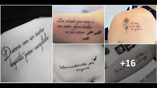 Tatuajes de Frases 16 Hermosas y Conmovedoras Frases [upl. by Flight]