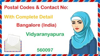 Postal Code and Contact No of Vidyaranyapura contact no 91 80 2364 6777 [upl. by Dru419]