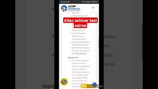 Allen achiever test series for neet 2024neet2024 allenneettesteries [upl. by Latreece657]