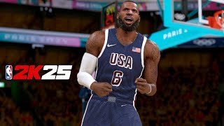 NBA 2K25 USA vs SERBIA FULL GAME HIGHLIGHTS  2024 Paris Basketball Olympic Games Highlights [upl. by Retswerb460]