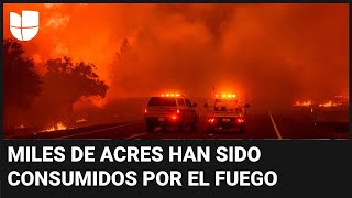 Más de 100 incendios arden en EEUU imágenes satelitales muestran parte del área afectada [upl. by Giguere]