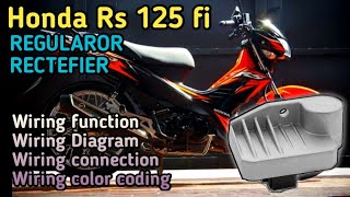 Xrm 125 fi  Rs 125 fi Regulator rectefier wiring connection and diagram Tagalog tutorial [upl. by Lem459]