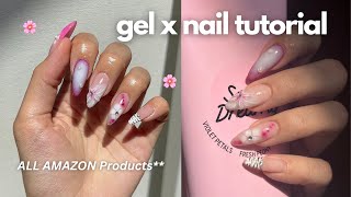 how to do gel x nails at HOME  Amazon Products full tutorial EASY born pretty polish [upl. by Fraser]