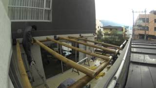 timelapse pergola de bambu [upl. by Gmur]