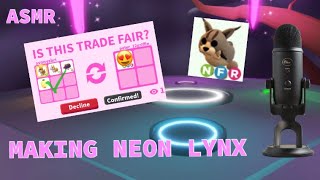 ASMR Adopt Me  making a neon  trading rambles [upl. by Annabela121]