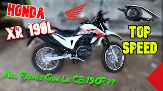 Honda Xr 190 L Top Speed corre mas que la cb190r [upl. by Iru]