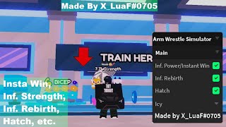 Arm Wrestle Simulator Script  Instant Win Strength Rebirths Hatch etc [upl. by Erund]