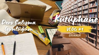 Sınav Haftası Kütüphane VLOG 1 📕 [upl. by Alica]