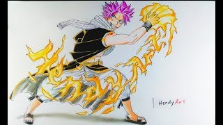 CARA MENGGAMBAR NATSU DRAGNEEL FAIRY TAIL versi hendy art [upl. by Strain]