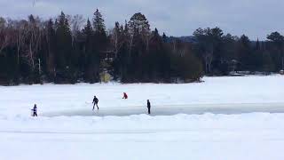 Skating Rink  Ice Trail  Blue Spruce Resort  Oxtongue Lake [upl. by Eural]