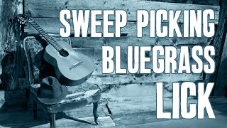 Bryan Sutton Style Sweep Picking  Bluegrass Guitar Lesson Tutorial [upl. by Annaohj878]