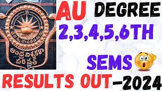 AU Degree 23456th Semesters Results Out2024 20212024 AB Toppers Lists Outismartedu4u177 [upl. by Treva]