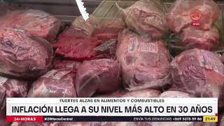 Inflación llega a su nivel más alto en 30 años  24 Horas TVN Chile [upl. by Herra]