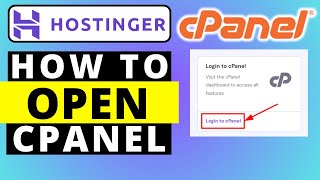 How To Open cPanel In Hostinger [upl. by Tubb]