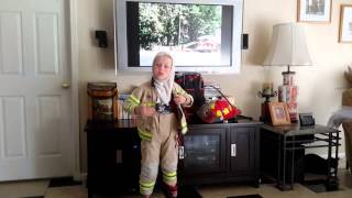 Rescue Riley getting on fireman gear [upl. by Yevette]