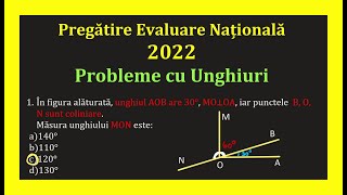 Evaluare Nationala 2022 Matematica Unghiuri Probleme cls 6 Invata Matematica UsorMeditatii Online [upl. by Isteb22]