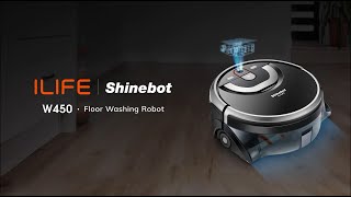 ILIFE Shinebot W450 Floor Washing Robot with App Control [upl. by Elidad797]