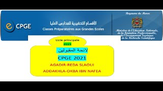 RESULTAT CPGE Lycée AGADIR ET ADDAKHLA 2021MPSI PCSI ECT ECS TSI [upl. by Rehptosirhc]