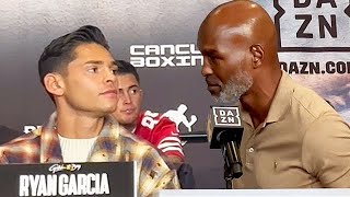 Bernard Hopkins CONFRONTS Ryan Garcia to give him DIRECT MESSAGE TO HIS FACE on DISAGREEMENT [upl. by Yehs]