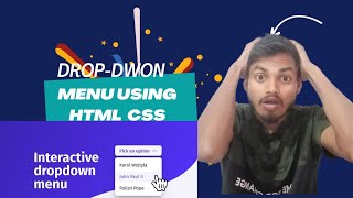 How to create Dropdown Menu using html CSS htmltutorial [upl. by Denver793]