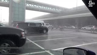 Wind gusts to near hurricane force in apparent microburst at Boston Logan Airport [upl. by Gretta]