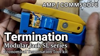 GUIDE SL JACK TERMINATION  CARA TERMINASI MODULAR JACK COMMSCOPE  ECONOMICAL TOOL KIT [upl. by Tnayrb157]