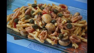 Pasta Funghi e Calamari Tjestenina sa Lignjama Šampinjonima  Sašina kuhinja [upl. by Jay]