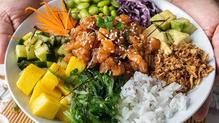 How To Make Salmon Poke Bowl [upl. by Banquer]