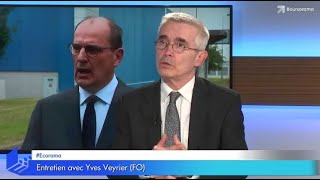 Yves Veyrier  quotIl y a parfois des plans de licenciement qui sont dues à un effet daubaine quot [upl. by Linskey]