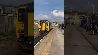 156475 set up at Saltburn on the 8524 saltburn railway class156 train trainspotting [upl. by Arakihc]