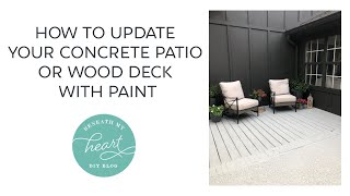 How to Update Your Concrete Patio or Wood Deck with Paint [upl. by Ignacia]