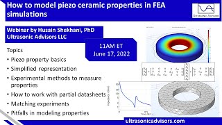 How to model piezo ceramic properties in FEA simulations COMSOL [upl. by Eemyaj]